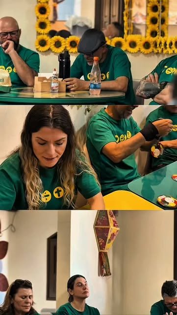 Adultos voluntários reunidos em uma atividade do Instituto